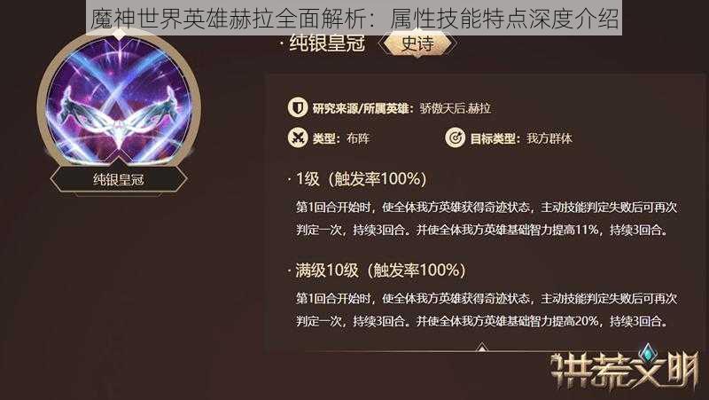 魔神世界英雄赫拉全面解析：属性技能特点深度介绍