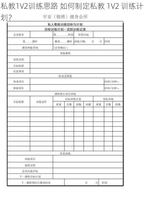 私教1V2训练思路 如何制定私教 1V2 训练计划？