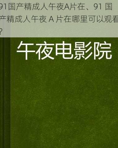 91国产精成人午夜A片在、91 国产精成人午夜 A 片在哪里可以观看？