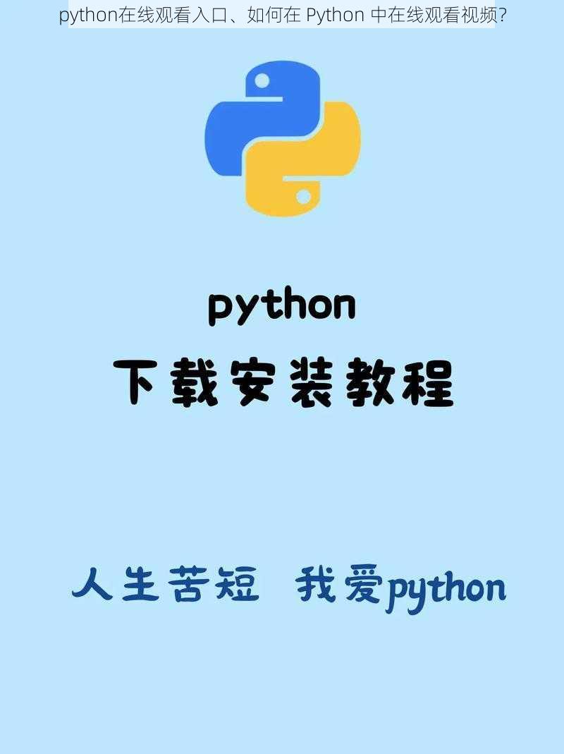 python在线观看入口、如何在 Python 中在线观看视频？