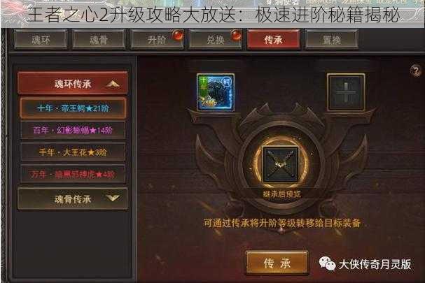 王者之心2升级攻略大放送：极速进阶秘籍揭秘