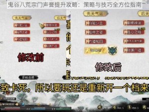 鬼谷八荒宗门声誉提升攻略：策略与技巧全方位指南