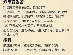 神武烧烤秘制配方：独特风味，融合传统与现代烧烤技艺的绝佳组合