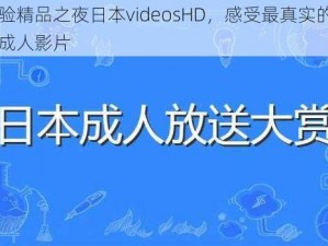 体验精品之夜日本videosHD，感受最真实的日本成人影片