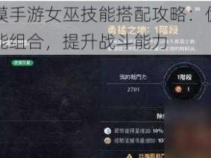 黑色沙漠手游女巫技能搭配攻略：优化你的女巫技能组合，提升战斗能力