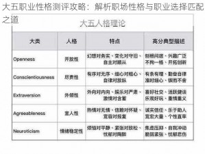 大五职业性格测评攻略：解析职场性格与职业选择匹配之道