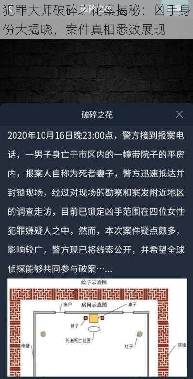 犯罪大师破碎之花案揭秘：凶手身份大揭晓，案件真相悉数展现