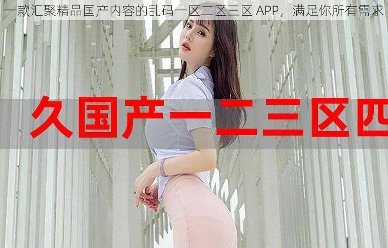 一款汇聚精品国产内容的乱码一区二区三区 APP，满足你所有需求