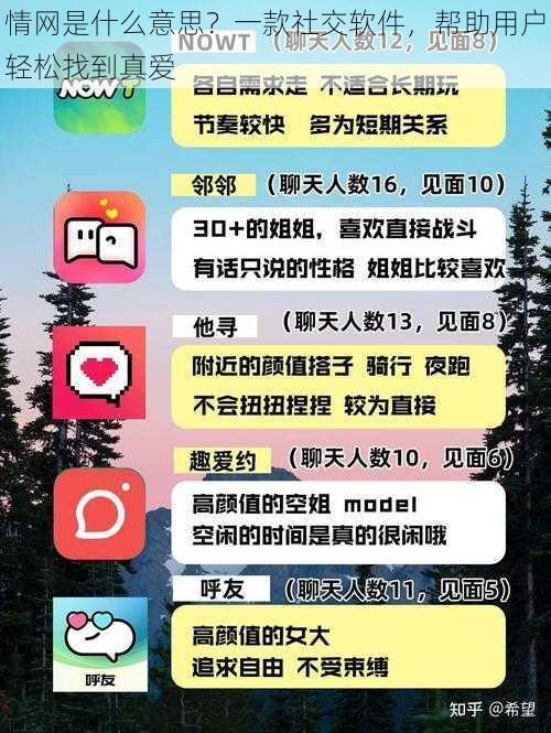 情网是什么意思？一款社交软件，帮助用户轻松找到真爱