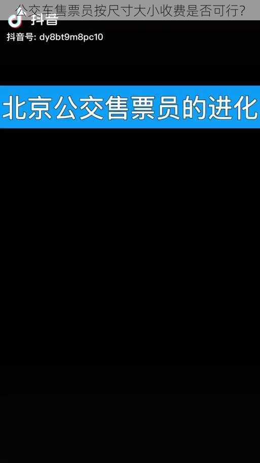 公交车售票员按尺寸大小收费是否可行？