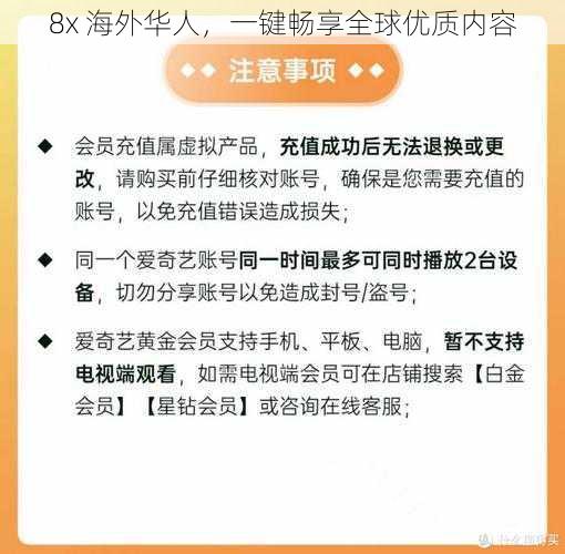 8x 海外华人，一键畅享全球优质内容