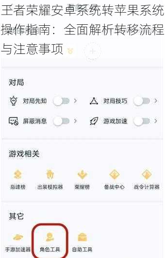 王者荣耀安卓系统转苹果系统操作指南：全面解析转移流程与注意事项