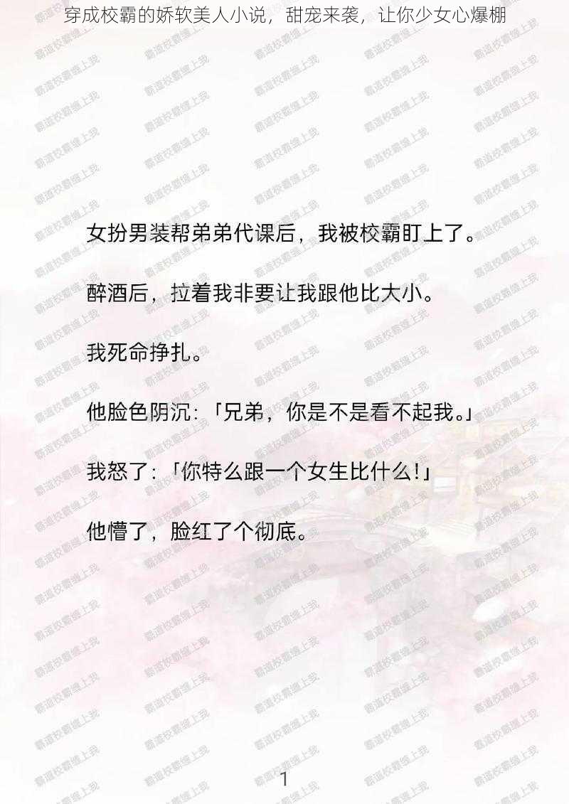 穿成校霸的娇软美人小说，甜宠来袭，让你少女心爆棚