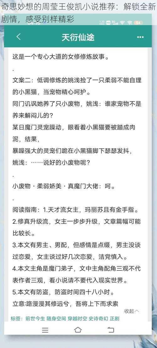 奇思妙想的周莹王俊凯小说推荐：解锁全新剧情，感受别样精彩