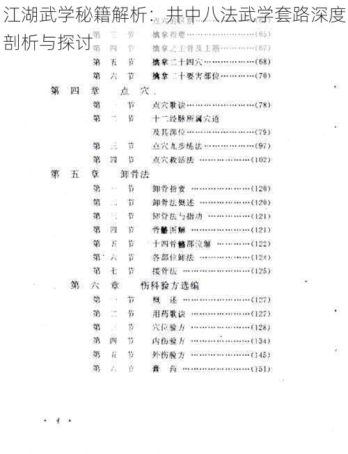 江湖武学秘籍解析：井中八法武学套路深度剖析与探讨