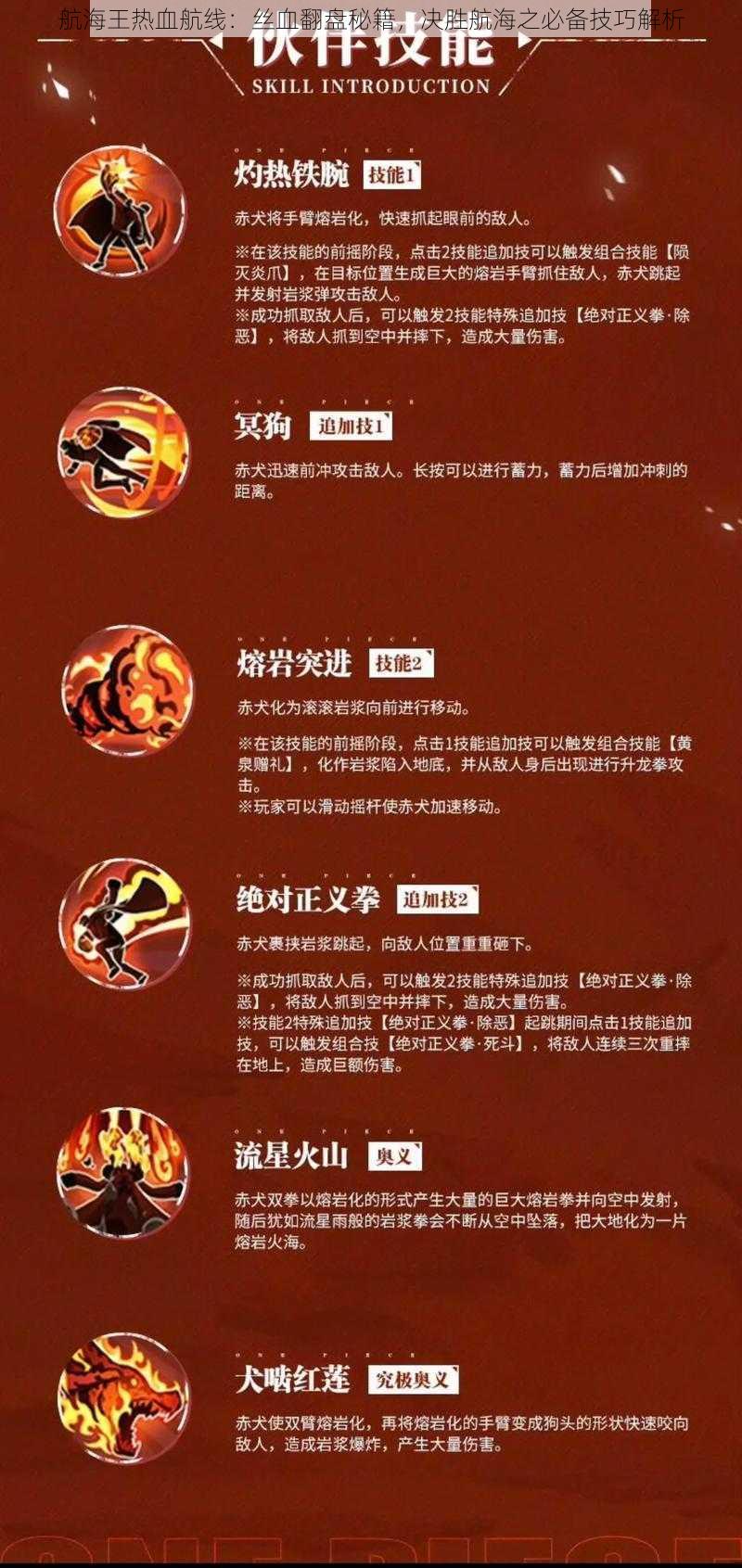 航海王热血航线：丝血翻盘秘籍，决胜航海之必备技巧解析