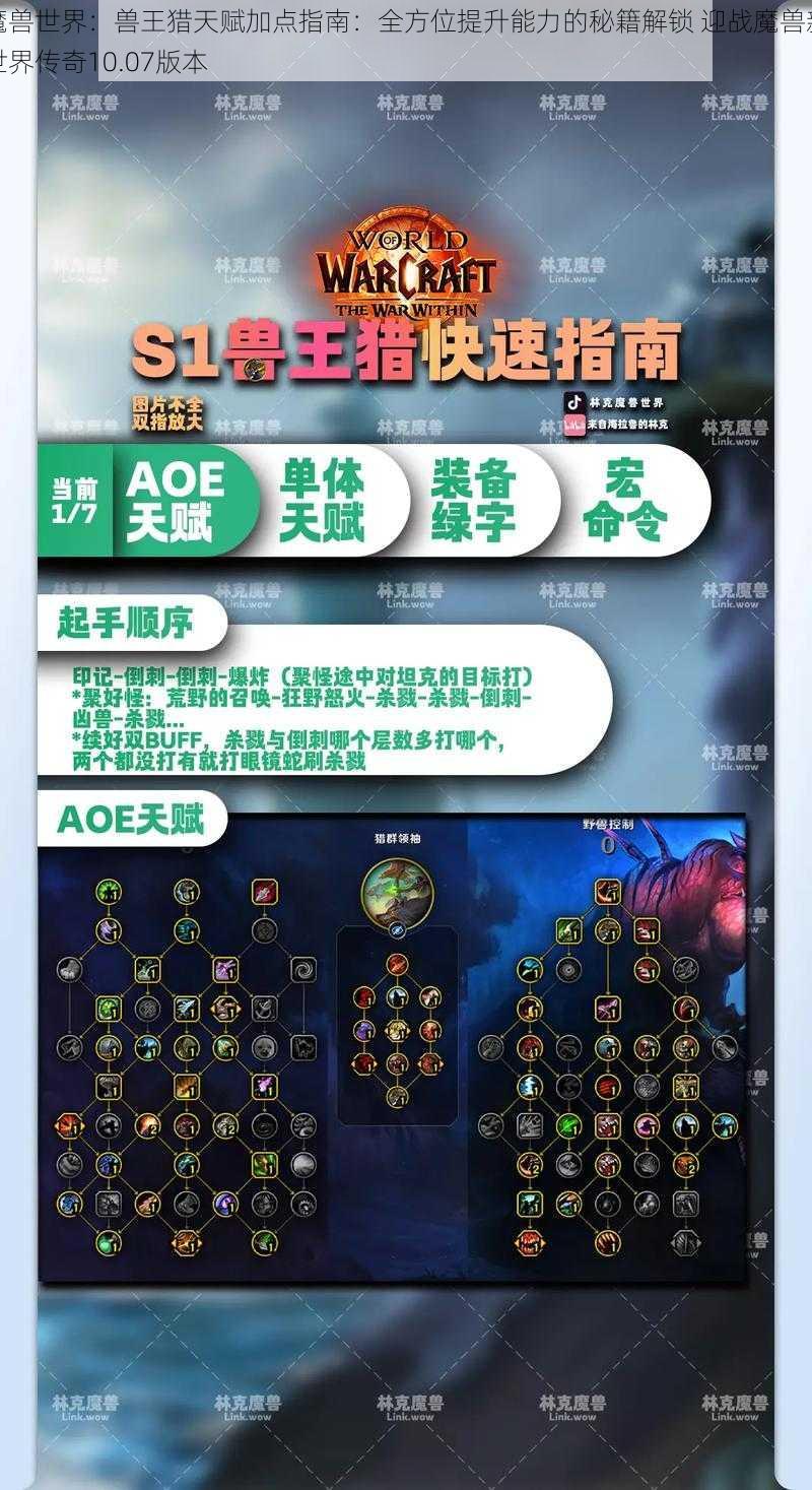 魔兽世界：兽王猎天赋加点指南：全方位提升能力的秘籍解锁 迎战魔兽新世界传奇10.07版本