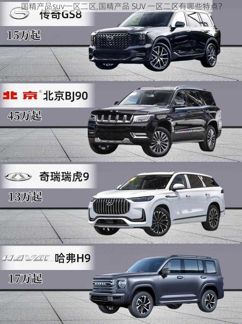 国精产品suv一区二区,国精产品 SUV 一区二区有哪些特点？