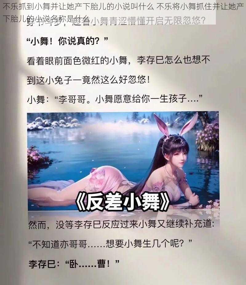 不乐抓到小舞并让她产下胎儿的小说叫什么 不乐将小舞抓住并让她产下胎儿的小说名称是什么