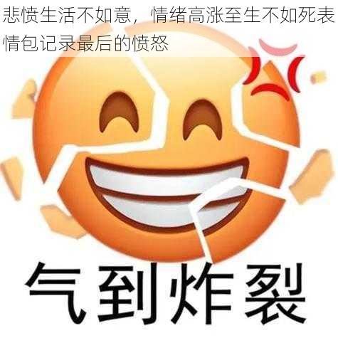 悲愤生活不如意，情绪高涨至生不如死表情包记录最后的愤怒