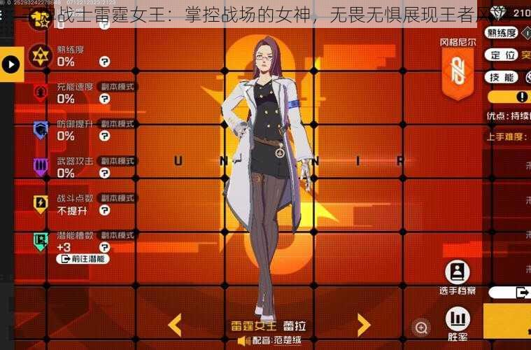 王牌战士雷霆女王：掌控战场的女神，无畏无惧展现王者风范