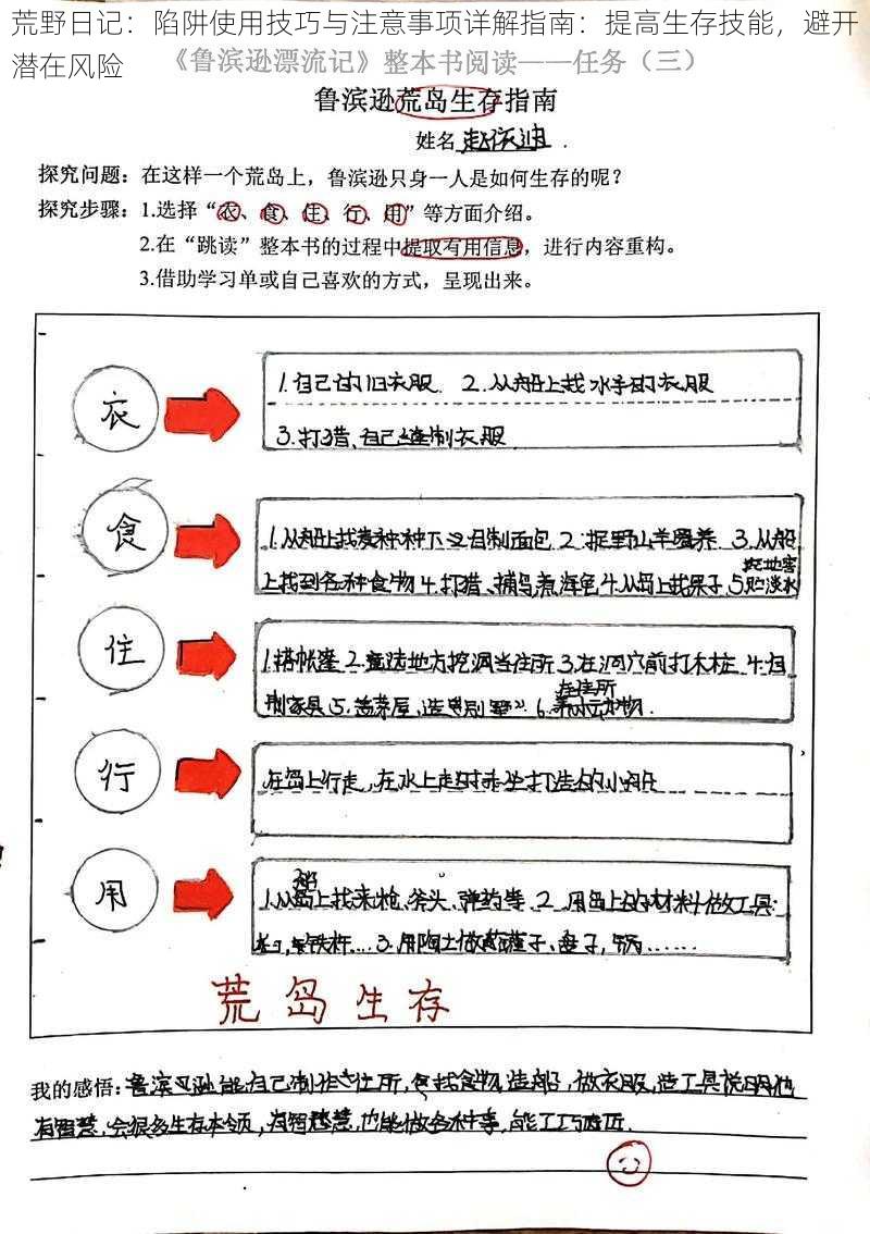 荒野日记：陷阱使用技巧与注意事项详解指南：提高生存技能，避开潜在风险